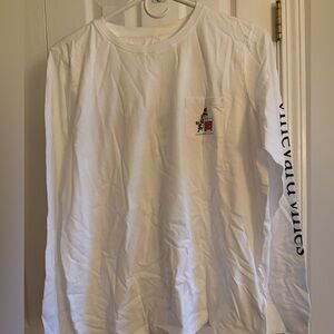 Vineyard Vines White Long Sleeve Tee with Graphic